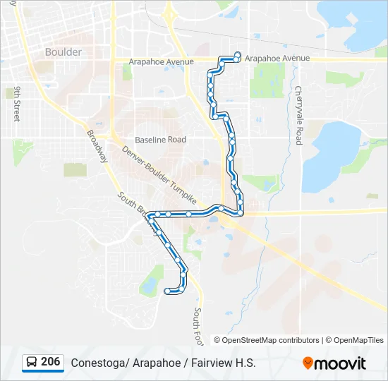 206 Bus Line Map