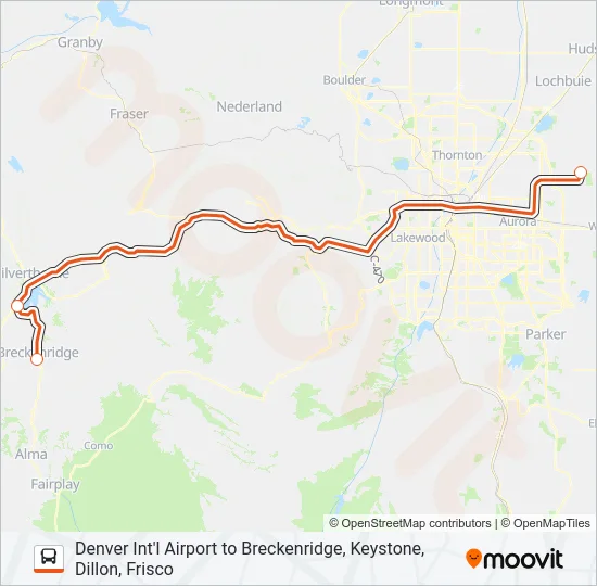 EPIC MOUNTAIN EXPRESS Bus Line Map