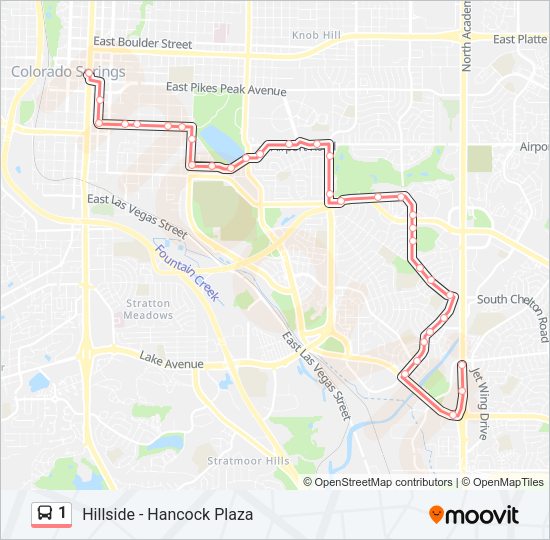 1 Bus Line Map