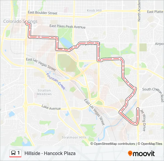 1 Bus Line Map