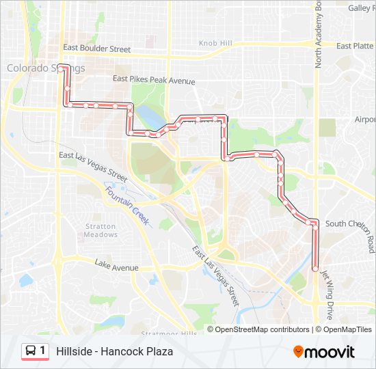 1 bus Line Map