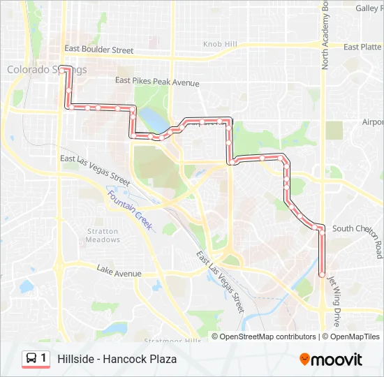 1 Bus Line Map