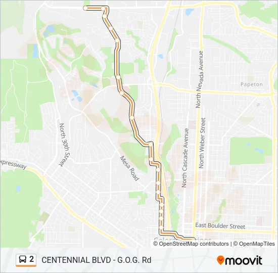 2 Bus Line Map