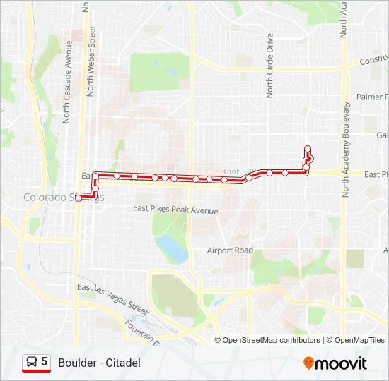5 Bus Line Map