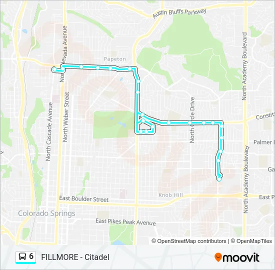 6 Bus Line Map