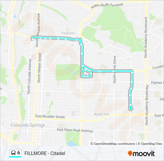 6 Bus Line Map
