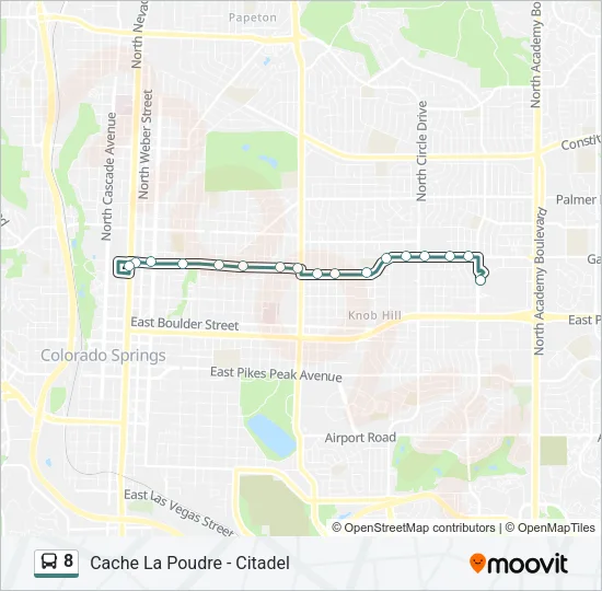 8 Bus Line Map