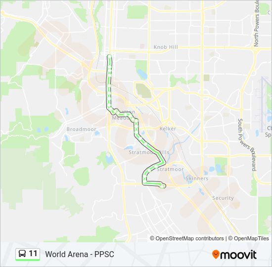 11 bus Line Map