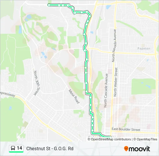 14 Bus Line Map