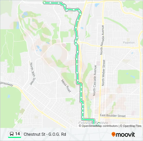 14 Bus Line Map