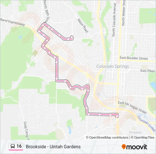 16 Bus Line Map