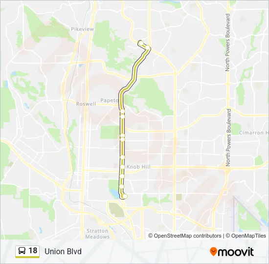 18 Bus Line Map