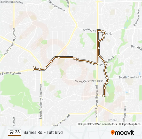 23 Bus Line Map