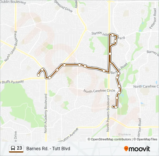 23 Bus Line Map