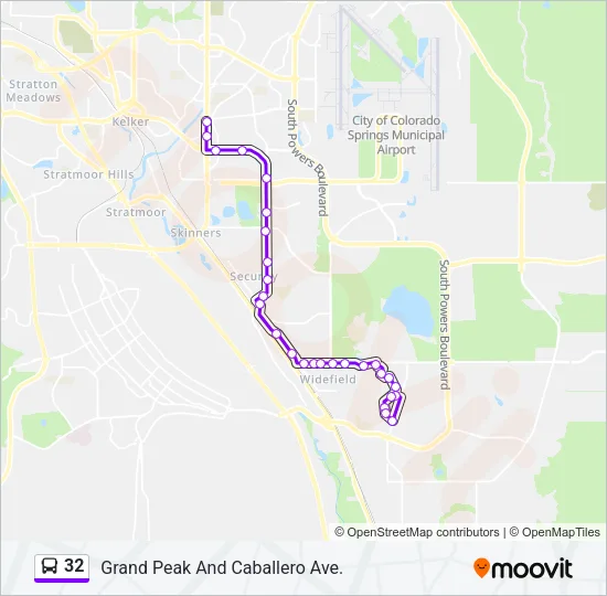 32 Bus Line Map
