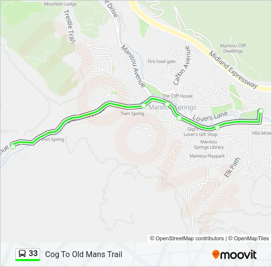 33 Bus Line Map