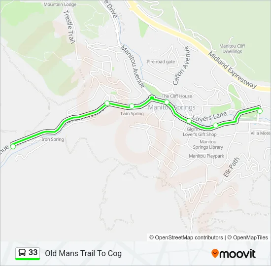 33 Bus Line Map