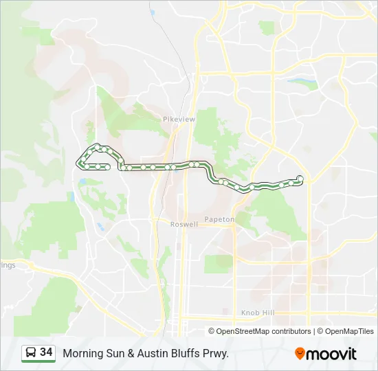 34 Bus Line Map
