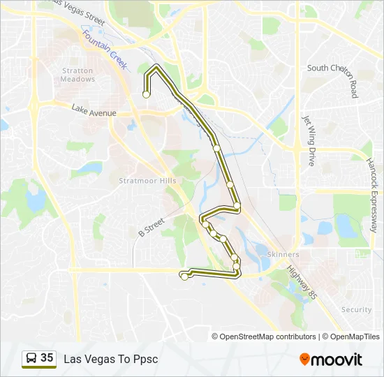 35 Bus Line Map