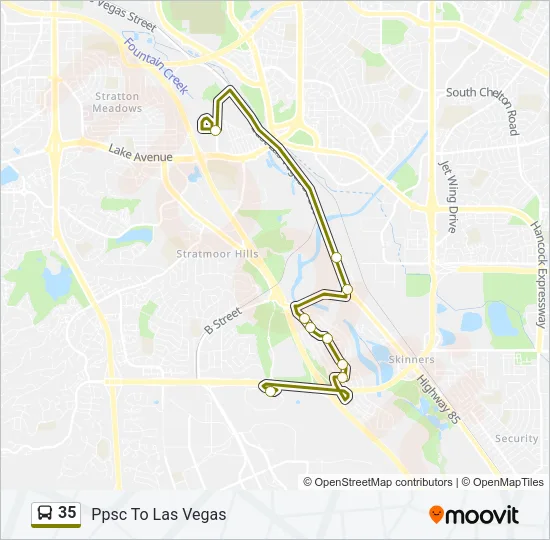 35 Bus Line Map