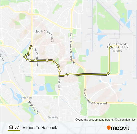37 Bus Line Map
