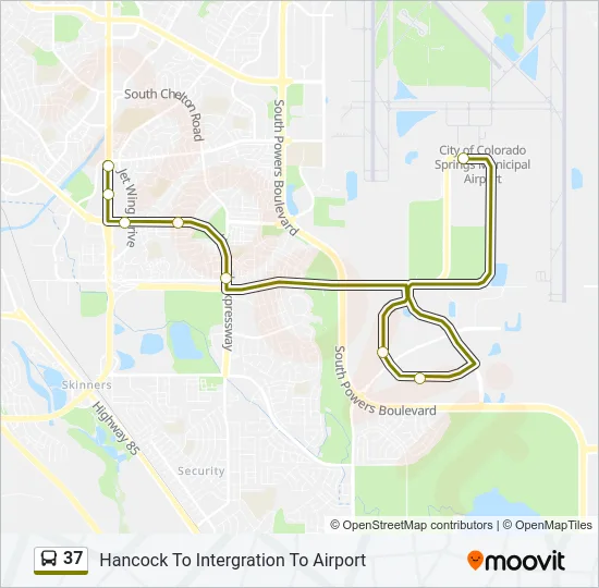 37 Bus Line Map