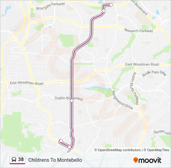 38 Bus Line Map