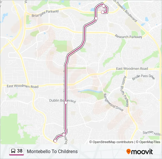 38 Bus Line Map