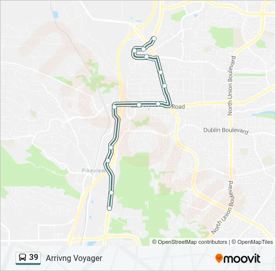 39 Bus Line Map