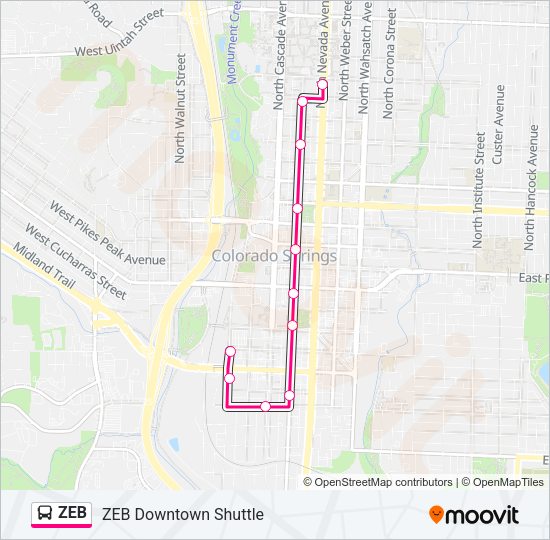 ZEB Bus Line Map