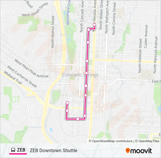 ZEB Bus Line Map