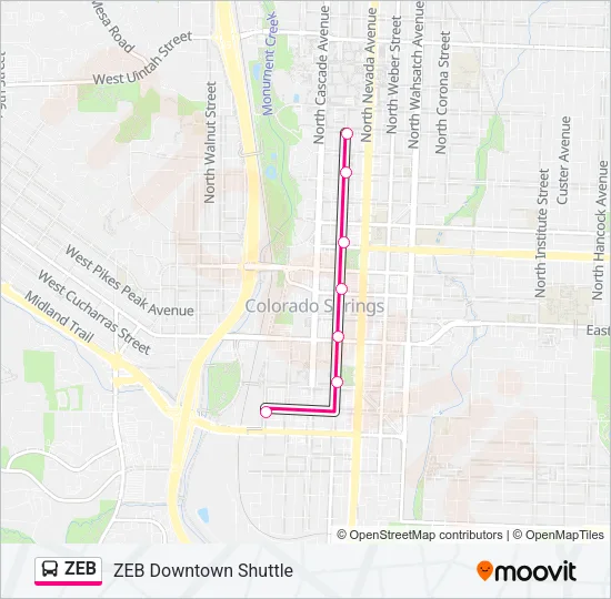 ZEB Bus Line Map