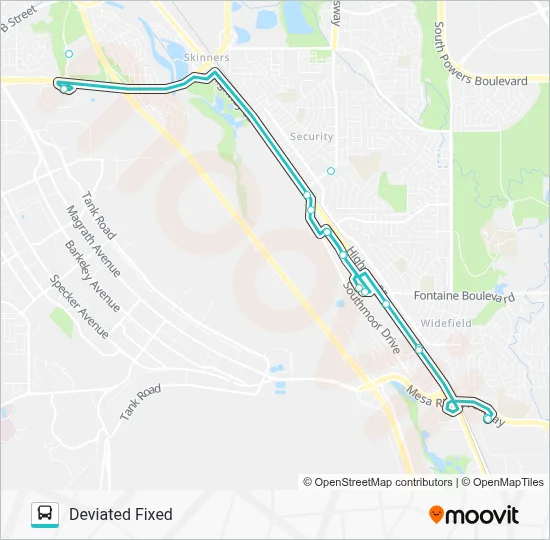 DEVIATED FIXED Bus Line Map