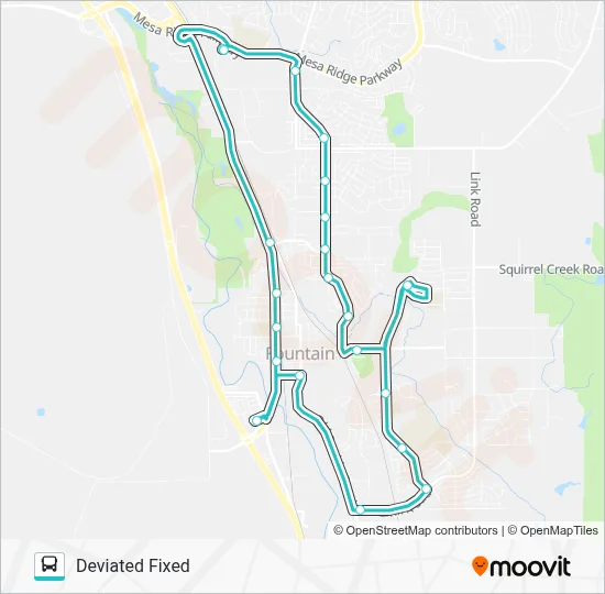 DEVIATED FIXED Bus Line Map