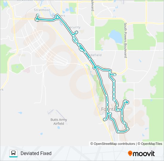 DEVIATED FIXED Bus Line Map