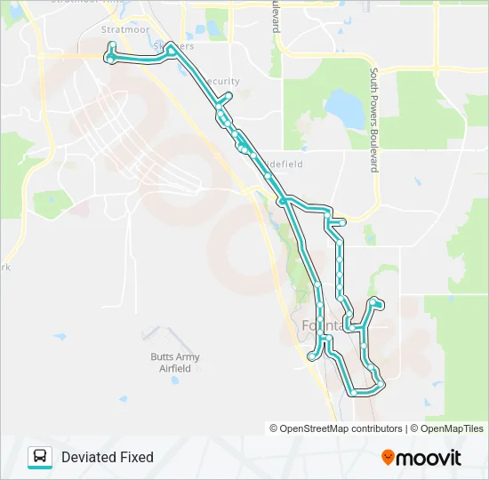 DEVIATED FIXED Bus Line Map