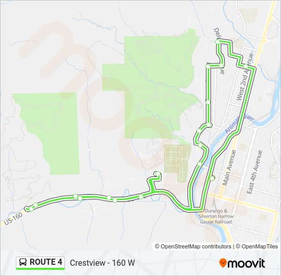 ROUTE 4 bus Line Map