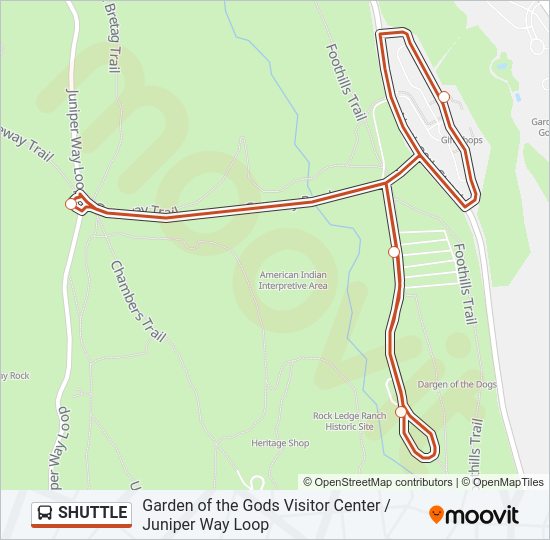 SHUTTLE Bus Line Map