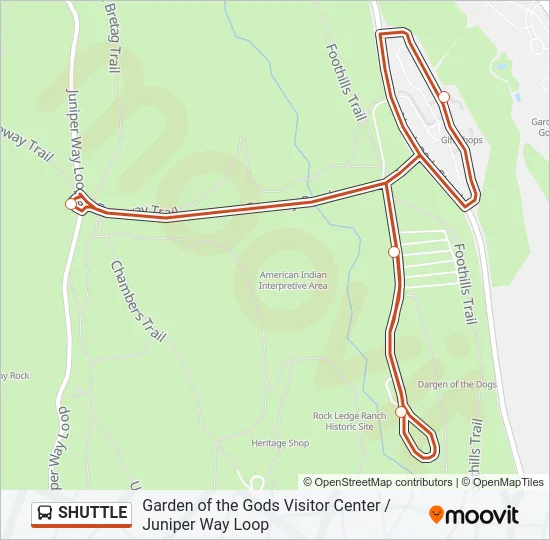SHUTTLE Bus Line Map