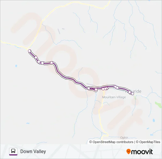 DOWN VALLEY Bus Line Map