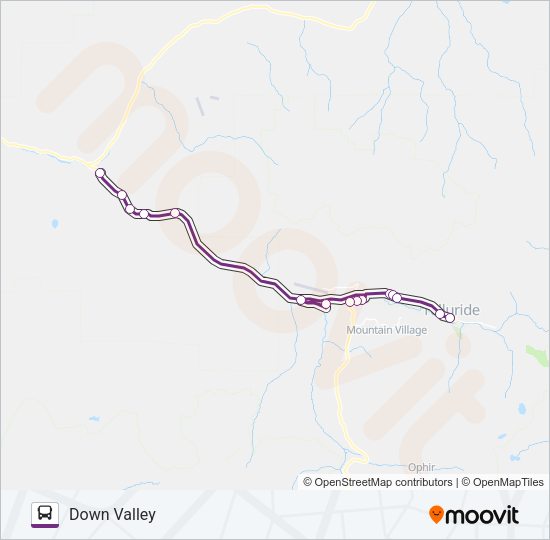 DOWN VALLEY Bus Line Map