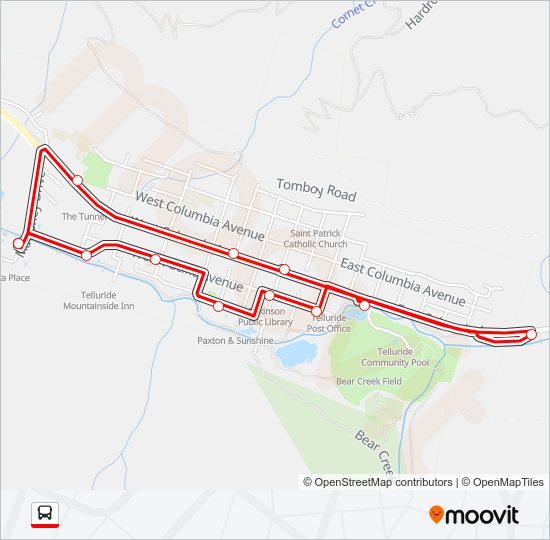 GALLOPING GOOSE Bus Line Map