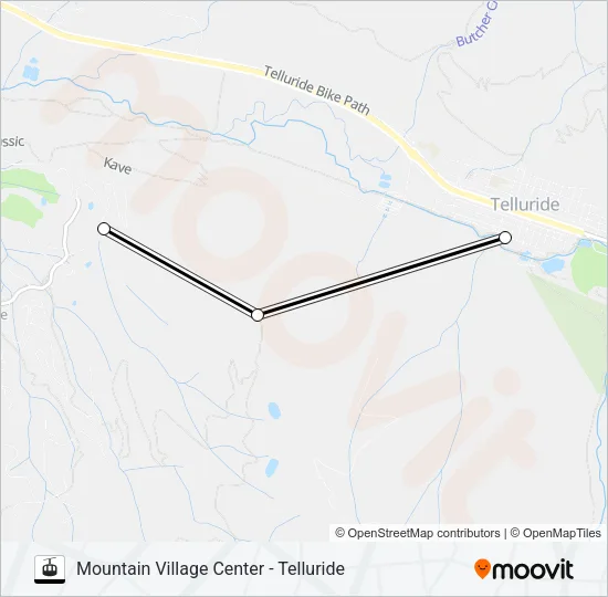 MOUNTAIN VILLAGE CENTER - TELLURIDE Gondola Line Map