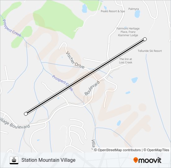 MARKET PLAZA - MOUNTAIN VILLAGE CENTER Gondola Line Map