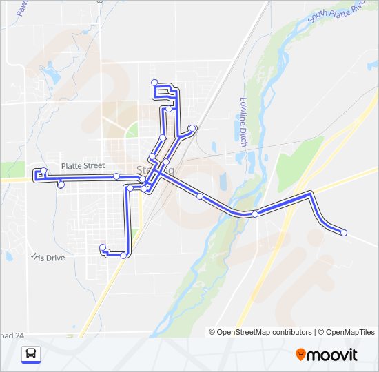 PRAIRIE EXPRESS Bus Line Map