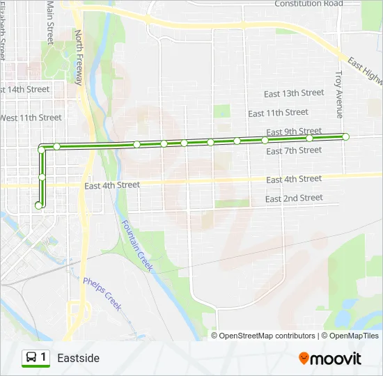 1 Bus Line Map