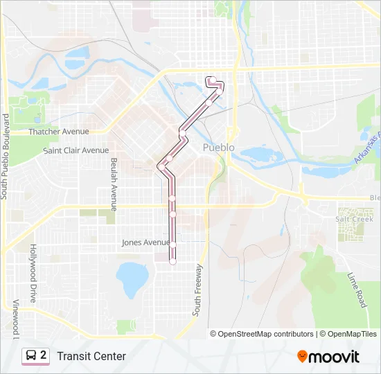 2 Bus Line Map