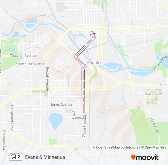 2 Bus Line Map
