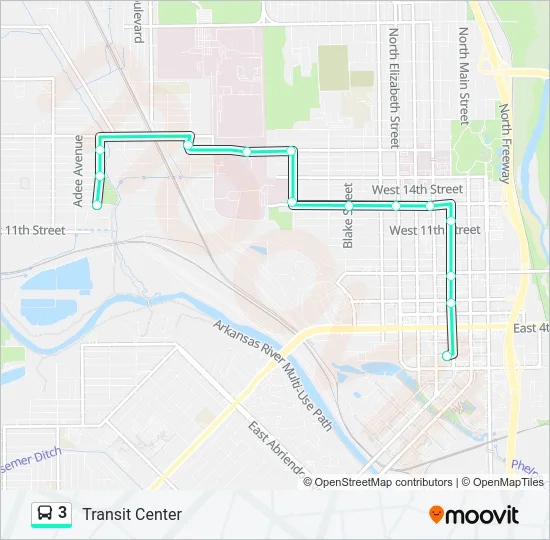 3 Bus Line Map