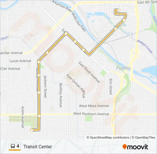 4 Bus Line Map